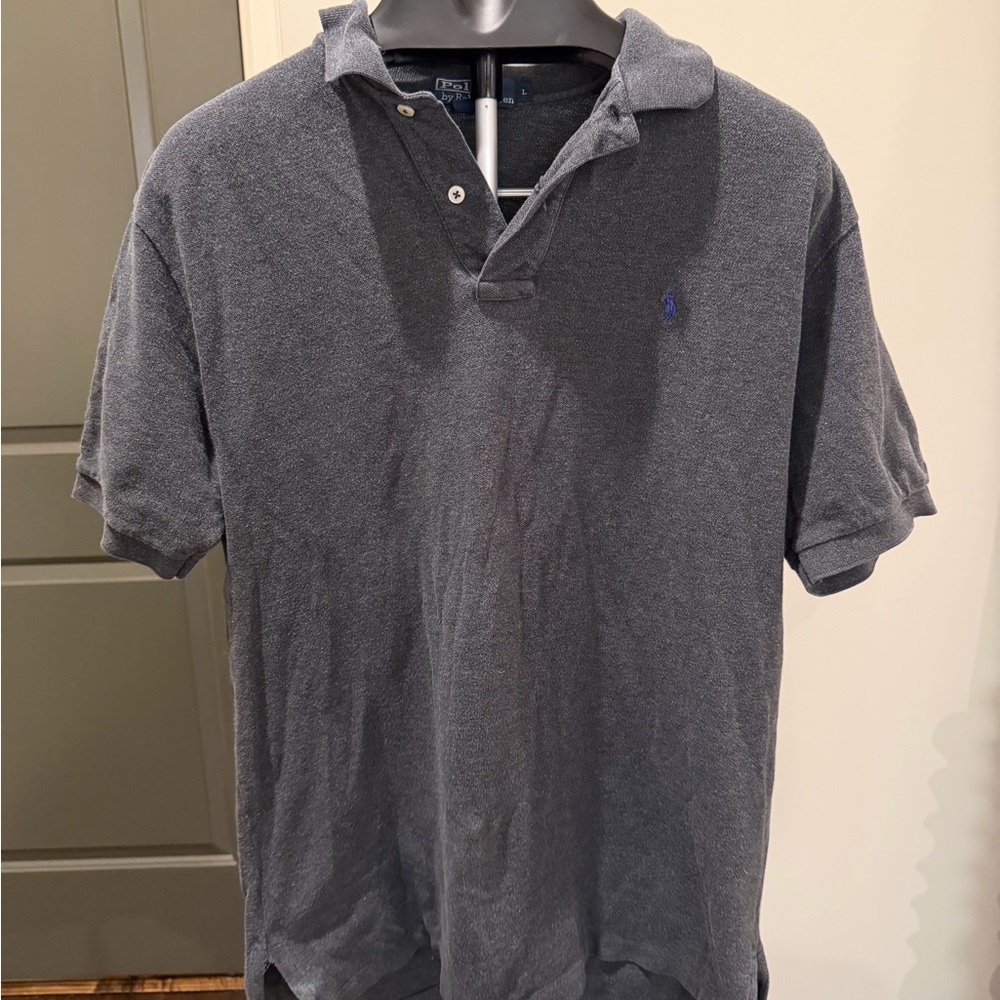 Ralph Lauren Men's Gray Polo Shirt Size Large